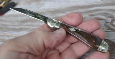 Rough Rider RR1769 3 1/2" Closed Factory Mint Red Backed Bone Handles Long Warncliff Blade