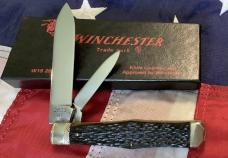 1987 Winchester Coffin Jack Knife (Mdl# 2921) w/ Nice Brown Bone Handles Handles -.NOS in orig box