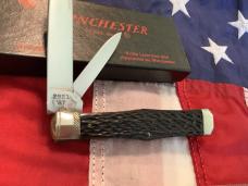 1987 Winchester Coffin Jack Knife (Mdl# 2921) w/ Nice Brown Bone Handles Handles -.NOS in orig box