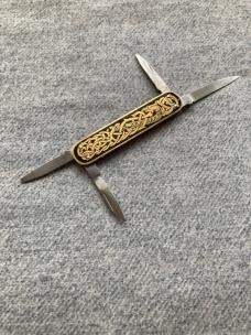 Vintage Emil Olsson, 4-Blade, Swedish Coat-of-Arms Pocket Knife