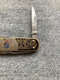 Vintage Emil Olsson, 4-Blade, Swedish Coat-of-Arms Pocket Knife