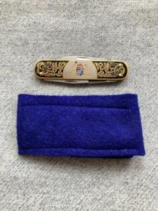 Vintage Emil Olsson, 4-Blade, Swedish Coat-of-Arms Pocket Knife