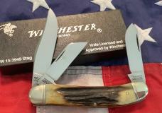 1991 Winchester Sowbelly Stockman (Mdl# 3949S) w/ Super Stag Handles -NOS in orig box