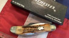 1991 Winchester Sowbelly Stockman (Mdl# 3949S) w/ Super Stag Handles -NOS in orig box