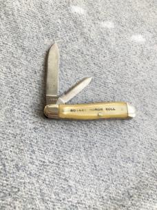 Antique ULSTER KNIFE CO., Etched, #22430PK, Dog-Leg Jack Pocket Knife