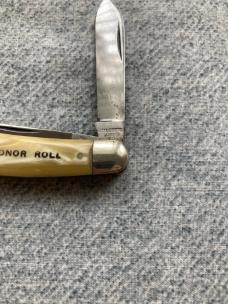 Antique ULSTER KNIFE CO., Etched, #22430PK, Dog-Leg Jack Pocket Knife