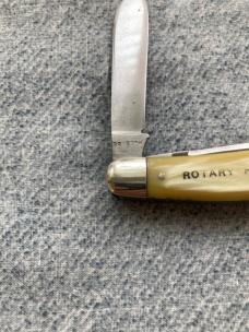 Antique ULSTER KNIFE CO., Etched, #22430PK, Dog-Leg Jack Pocket Knife