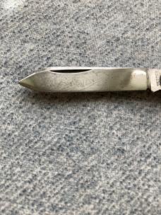 Antique ULSTER KNIFE CO., Etched, #22430PK, Dog-Leg Jack Pocket Knife