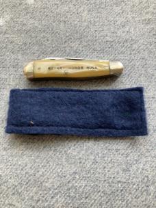 Antique ULSTER KNIFE CO., Etched, #22430PK, Dog-Leg Jack Pocket Knife