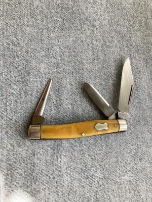 RARE Antique BLISH-MIZE HDWR CO amp SILLIMAN Waterfall Handles Punch-Blade Stockmans Pocket Knife