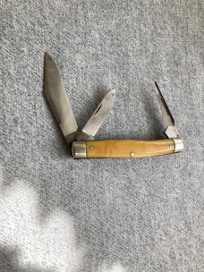 RARE Antique BLISH-MIZE HDWR CO. & SILLIMAN, Waterfall Handles, Punch-Blade Stockman's Pocket Knife