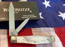 1991 Winchester Coffin Jack Knife (Mdl# 2921 P) Brilliant Mother of Pearl Handles -NOS in orig box