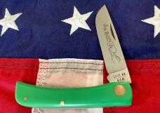 1991 Case xx Sodbuster Jr (MDL# 2137) Knife with Nice Green Synthetic Handles -NOS