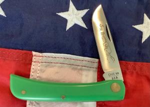 1991 Case xx Sodbuster Jr MDL 2137 Knife with Nice Green Synthetic Handles -NOS