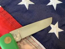 1991 Case xx Sodbuster Jr (MDL# 2137) Knife with Nice Green Synthetic Handles -NOS