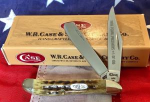 Case xx Pearl Premier Peanut w Mother of Pearl Shield Mdl 6220 12 SS w Green Bone Handles