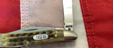 Case xx Pearl Premier Peanut w/ Mother of Pearl Shield (Mdl# 6220 1/2 SS) w/ Green Bone Handles