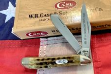 Case xx Pearl Premier Peanut w/ Mother of Pearl Shield (Mdl# 6220 1/2 SS) w/ Green Bone Handles