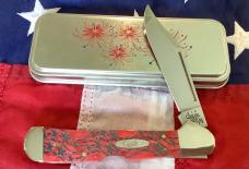 Case xx Copperlock (Mdl# 61549L SS) w/ Super Red Bone Handles +Floating Stars Art -NOS