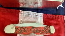 Case xx Copperlock (Mdl# 61549L SS) w/ Super Red Bone Handles +Floating Stars Art -NOS