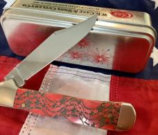 Case xx Copperlock (Mdl# 61549L SS) w/ Super Red Bone Handles +Floating Stars Art -NOS
