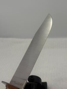 Camillus NY USA Stacked Leather Fixed Blade Sheath Knife USMC