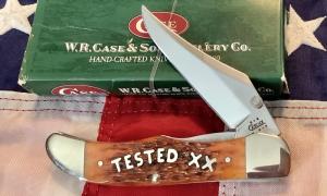 USED -Case xx 2003 Mid Folding Hunter MDL 6143 w Great Midnight Bone Handles -NOS in Orig box