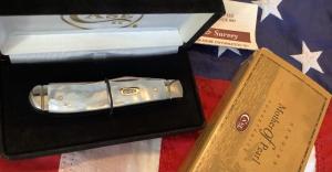 Case xx 2008 Mini Trapper Knife 8207 SS Flashy Mother of Pearl  Handles -NOS amp A Beauty