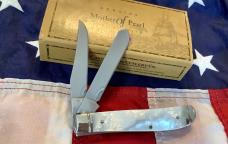 Case xx 2008 Mini Trapper Knife (8207 SS) Flashy Mother of Pearl  Handles -NOS & A Beauty!