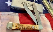 Boker Tree Brand (Mdl# 4525) Trapper w/ Sweet Stag Handles -NOS