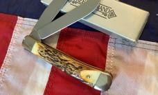 Boker Tree Brand (Mdl# 4525) Trapper w/ Sweet Stag Handles -NOS