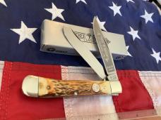 Boker Tree Brand (Mdl# 4525) Trapper w/ Sweet Stag Handles -NOS