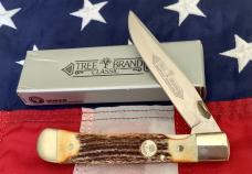 Boker Tree Brand (Mdl# 4715) Thumb Assist Trapperlock w/ Sweet Stag Handles -NOS