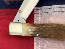 Boker Tree Brand (Mdl# 4715) Thumb Assist Trapperlock w/ Sweet Stag Handles -NOS