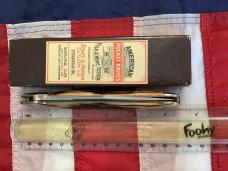 1994 Schatt & Morgan IBCA Club Large Folding Hunter with Great Stag Slab Handles -NOS