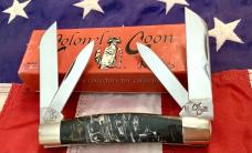 Colonel Coon 4" Congress Knife w/  Prater Coon Stripe Handles +Orig Box