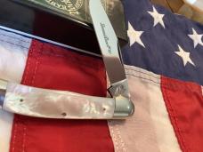 Queen Cutlery Copperhead Knife (MDL# 41 Pearl) w/ Super Firey Mother of Pearl Handles -NOS