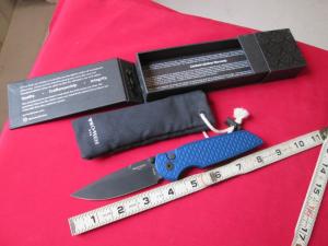 NEW NIB PROTECH INT-106 Integrity TR-3 Blue S35vN  Double Thumbstud Open Knife