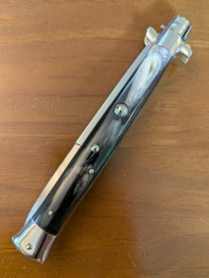 1950S 33CM-13 INCH OVAL M ITALY BRAZILIAN HORN 5 MM BAYONET PICKLOCK NICKEL SILVER EVERYTHING 