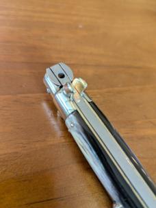 1950'S 33CM-13 INCH OVAL M. ITALY BRAZILIAN HORN 5 MM BAYONET PICKLOCK NICKEL SILVER EVERYTHING 