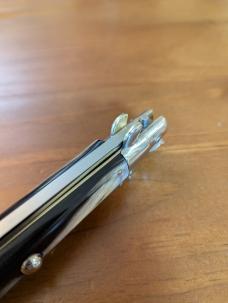 1950'S 33CM-13 INCH OVAL M. ITALY BRAZILIAN HORN 5 MM BAYONET PICKLOCK NICKEL SILVER EVERYTHING 