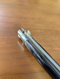 1950'S 33CM-13 INCH OVAL M. ITALY BRAZILIAN HORN 5 MM BAYONET PICKLOCK NICKEL SILVER EVERYTHING 