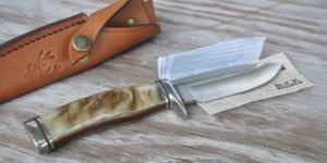 Buck Vanguard Custom Shop 2007 Ram Horn Factory Mint Sheath Paper Work Nickel Hardware8 12quot OAL