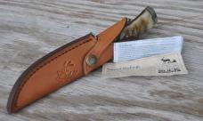 Buck Vanguard Custom Shop 2007 Ram Horn Factory Mint Sheath Paper Work Nickel Hardware8 1/2" OAL