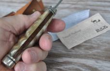 Buck Vanguard Custom Shop 2007 Ram Horn Factory Mint Sheath Paper Work Nickel Hardware8 1/2" OAL