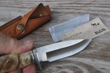 Buck Vanguard Custom Shop 2007 Ram Horn Factory Mint Sheath Paper Work Nickel Hardware8 1/2" OAL