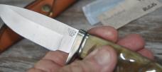Buck Vanguard Custom Shop 2007 Ram Horn Factory Mint Sheath Paper Work Nickel Hardware8 1/2" OAL
