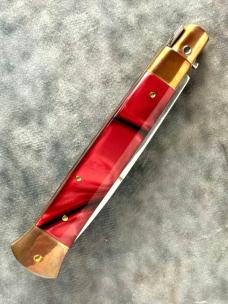 9" Custom Chad Ruben Picklock w/ Kirinite Scales and Copper Bolsters - Like New Conditon