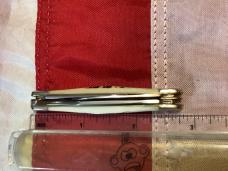 Case xx 2001 Tiny Stokman (Mdl# V6327 SS) w/ Vintage Bone Handles + Scrolled Bolsters -NOS