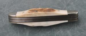 Parker Edwards J'ville AL 1986 2 Bl Trapper Factory Mint 3 1/2" Closed Stag Snap Both Blades Ways